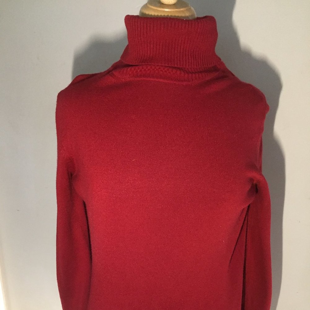 Red Turtleneck by French Connection in SZ XL